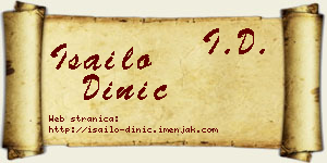 Isailo Dinić vizit kartica